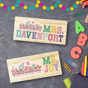 Personalized Chalk White Board Eraser Teachers Appreciation New Teacher Gift from Student Cute Gift for Teachers Eraser Back to School Gift