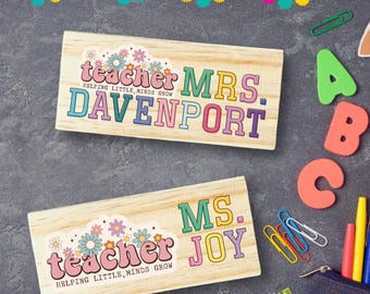 Personalized Chalk White Board Eraser Teachers Appreciation New Teacher Gift from Student Cute Gift for Teachers Eraser Back to School Gift