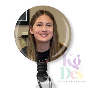 Custom Photo Badge Reel, Personalized Photo Badge Holder