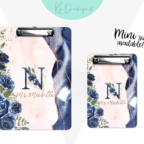 Handcrafted Floral Printed Clipboard (8 x 6 in) 08