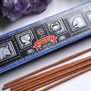 Super Hit Incense - 1 box | 15 grams | Nag Champa Satya | Heart Spark 422