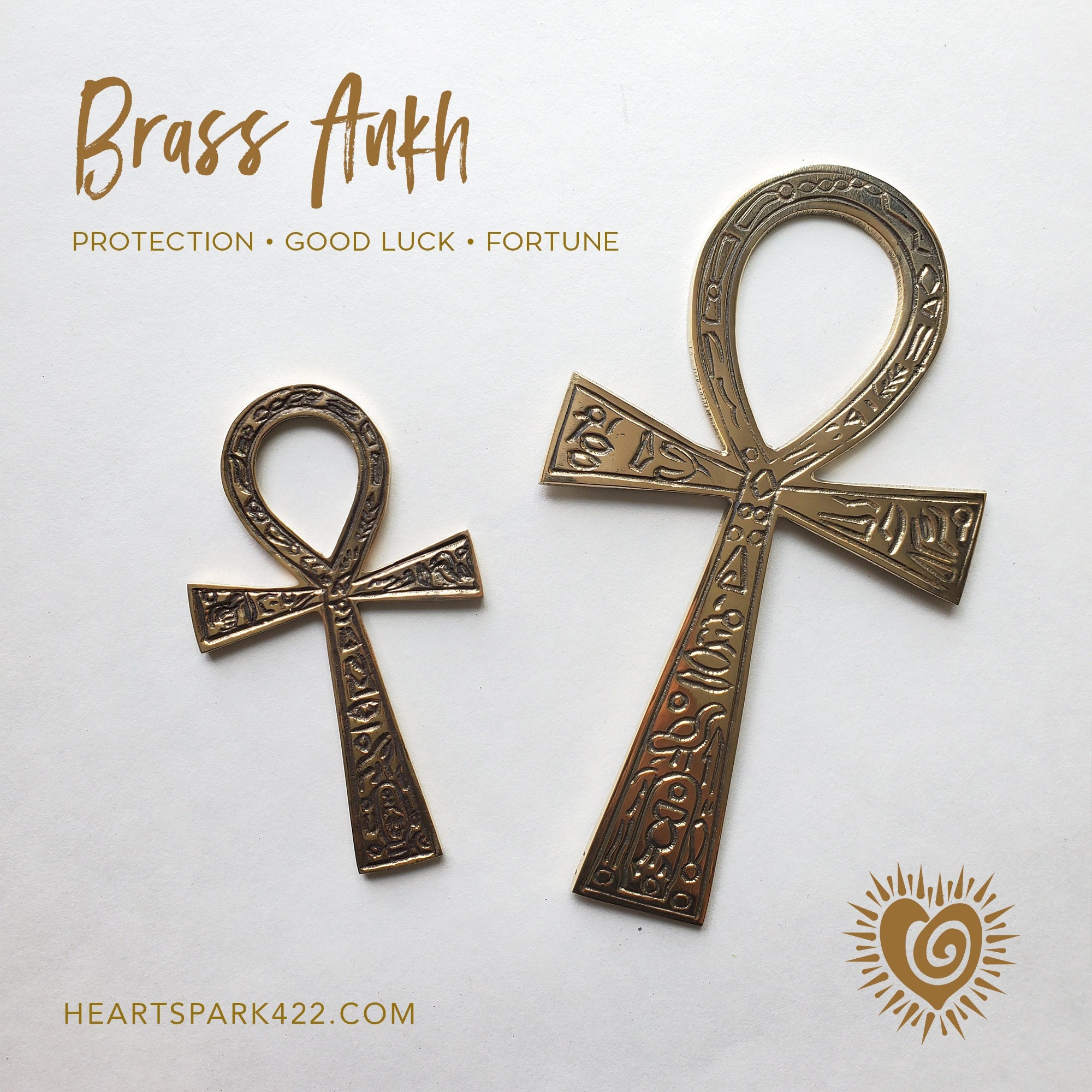Brass Ankh Two Sizes Available: Inch or Inch Home Decor