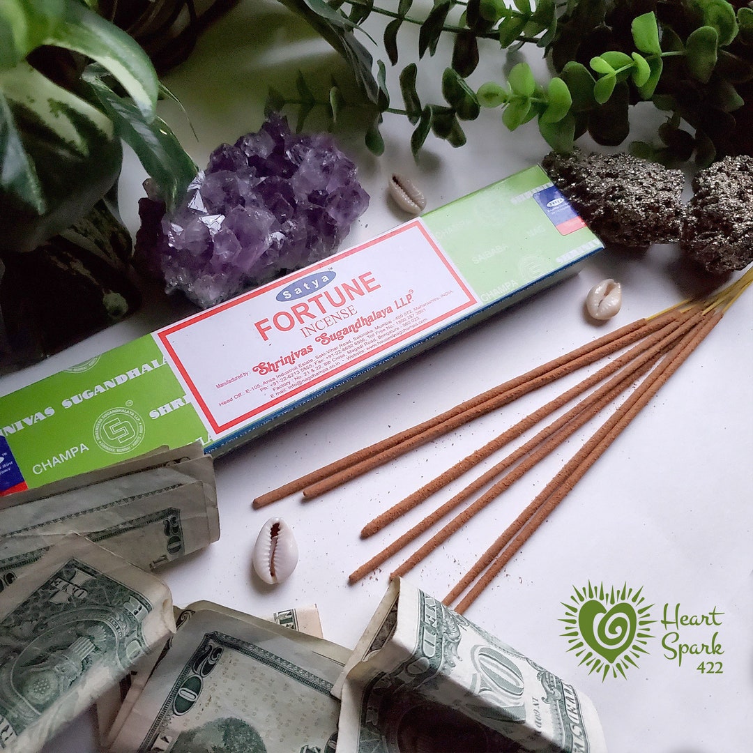 Fortune Incense 1 Box 15 Grams Satya Heart Spark 422 Etsy