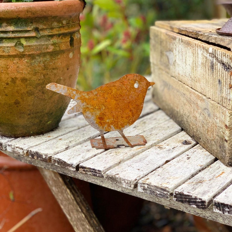 Rusty Robin Robin Decor Garden Decor Garden Metal Etsy UK