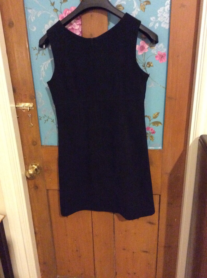 Vintage Casali Black Suede Mod Dress