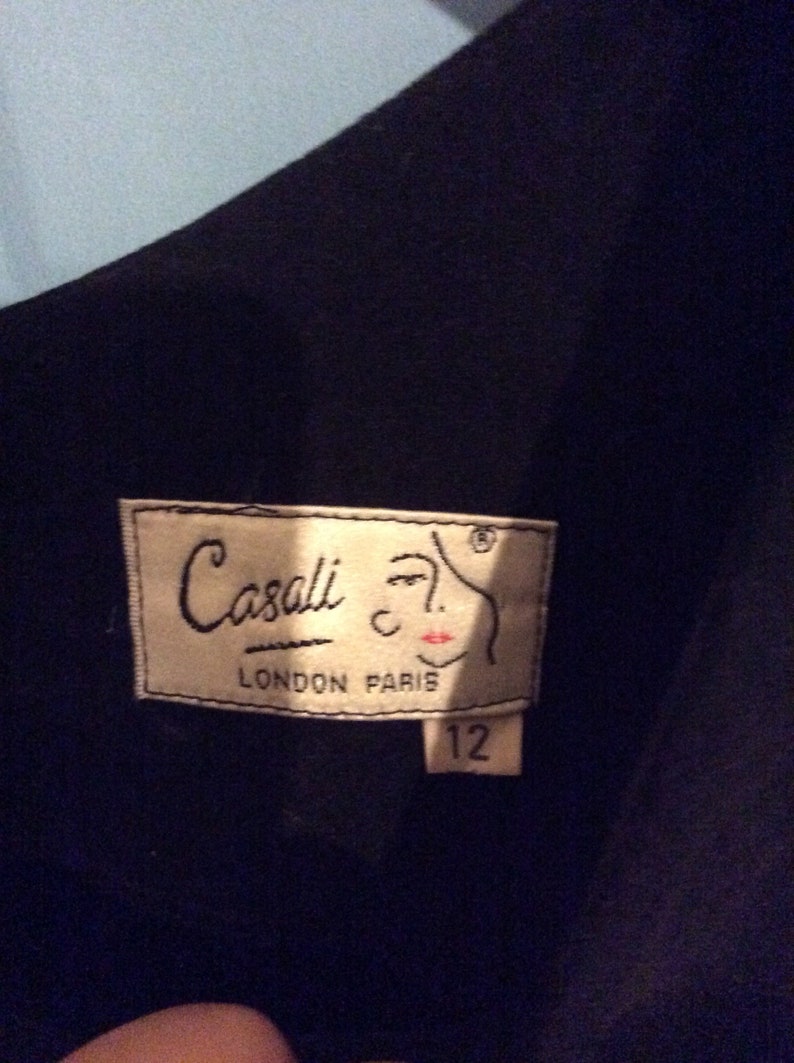 Vintage Casali Black Suede Mod Dress