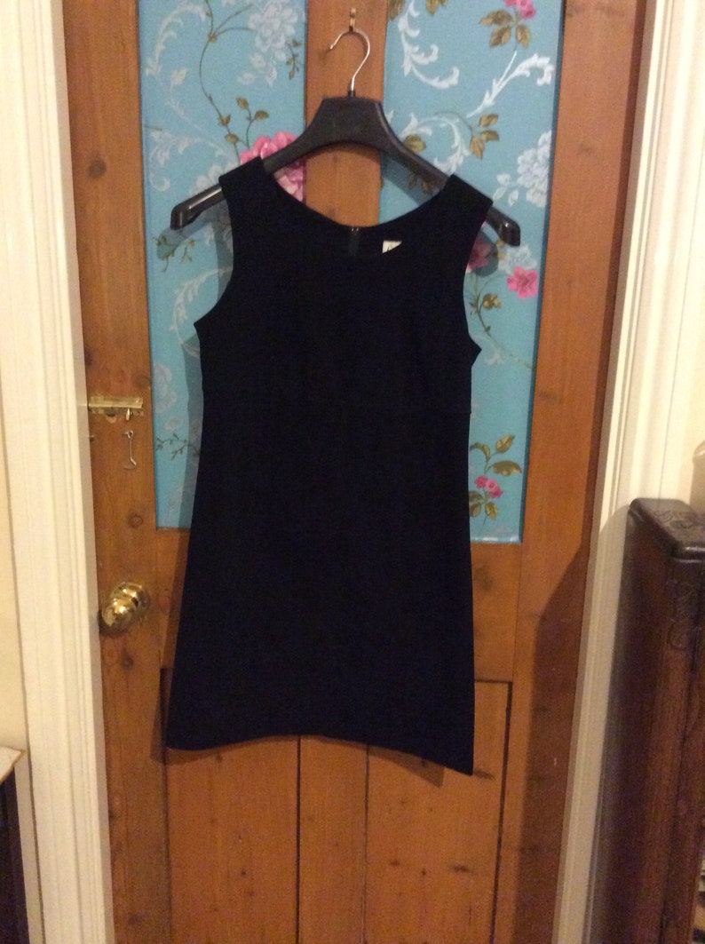 Vintage Casali Black Suede Mod Dress