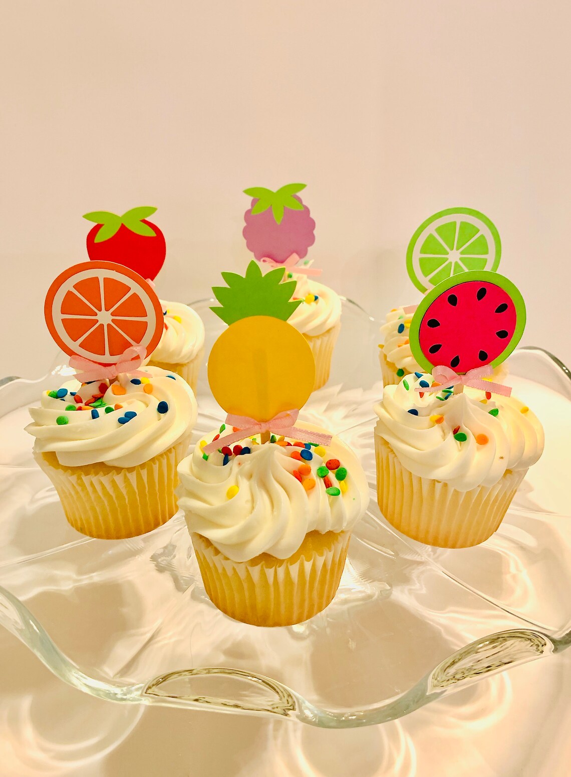 Fruit Cupcake Toppers set of 12 Etsy