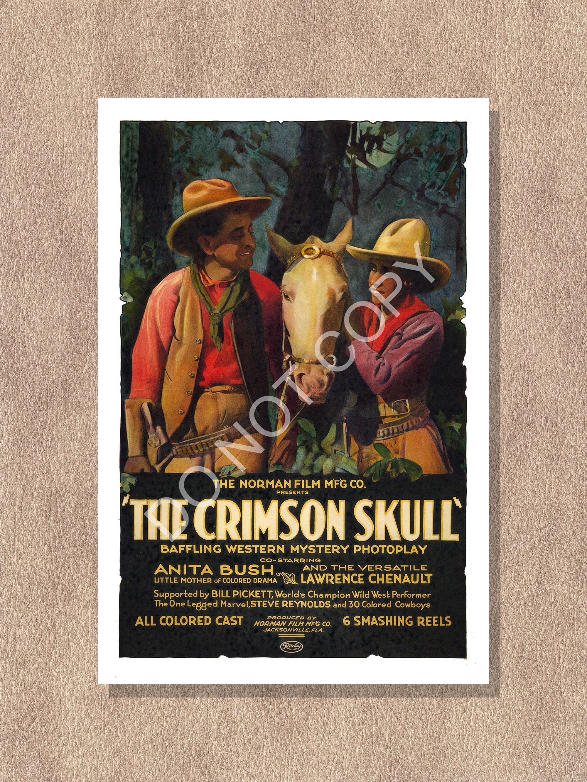 Vintage Black Western Movie Poster Postcards Bill Pickett Etsy