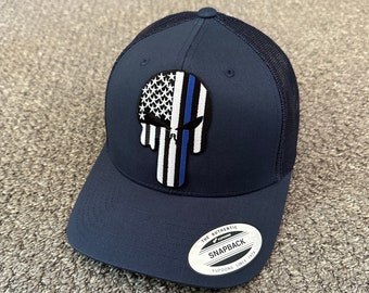 PUNISHER Tactical Police Hat USA Flagge SnapBack American Trucker Cap Handgefertigt aus Florida