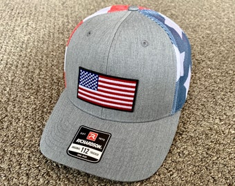 4th of July American Flag Love Mens Trucker Adjustable Fits Casual Printed Snapback Cap 