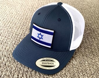 Israel Hat with Israeli Flag 100/% Cotton Black