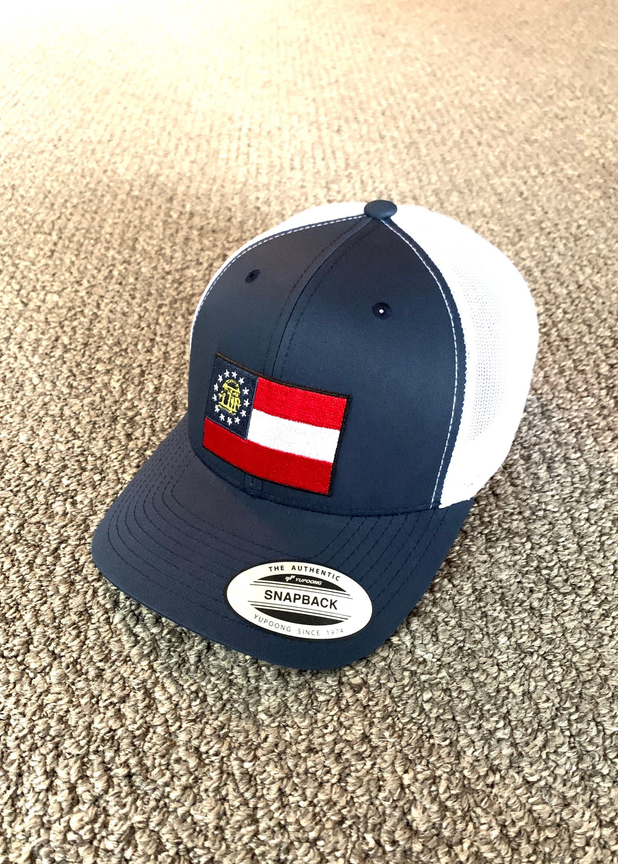 Estado de Flag Hat American Trucker SnapBack Mesh Cap Hecho a