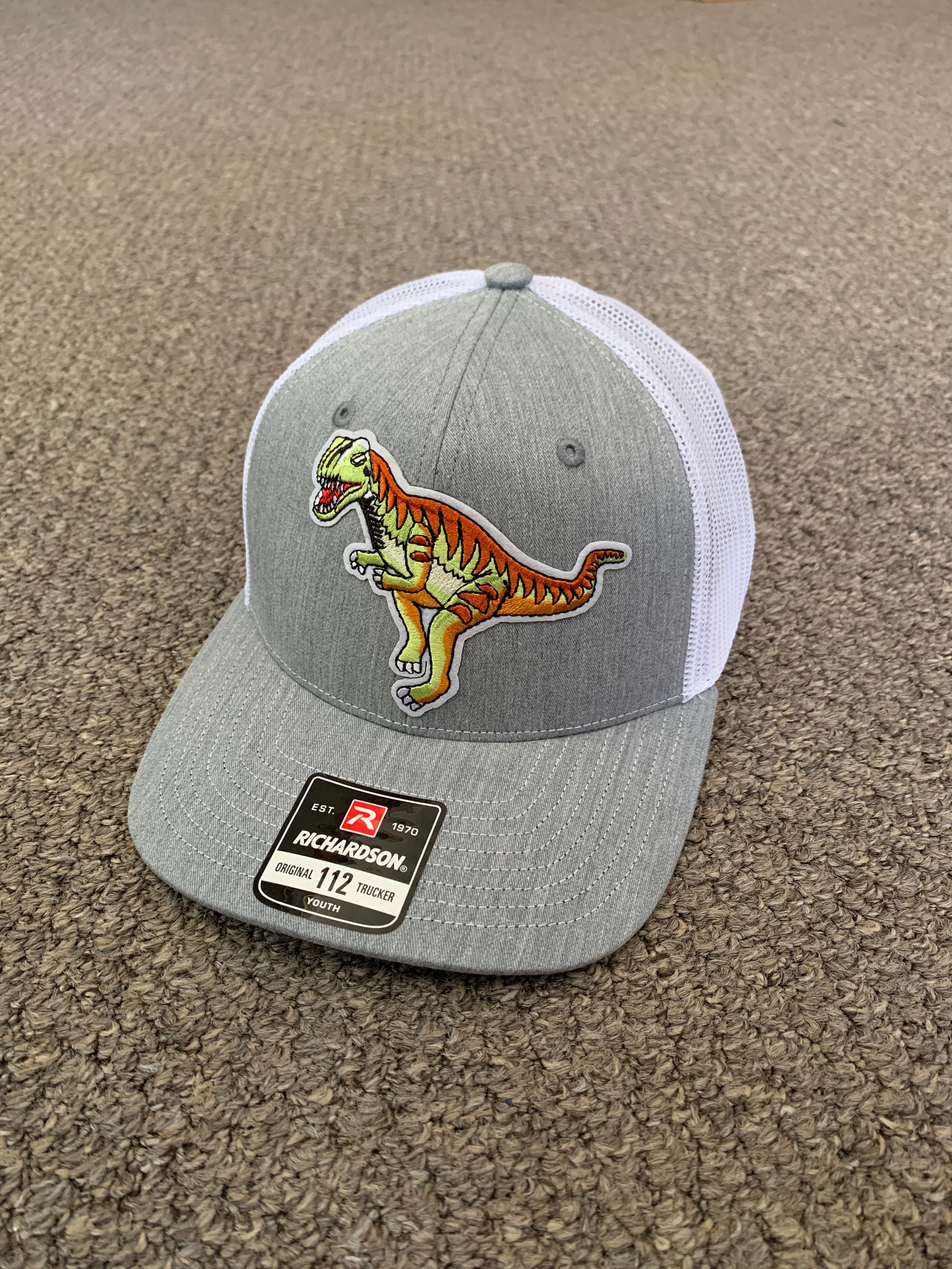 Dinosaur Youth Size Hat Snapback Trucker Mesh Cap Handcrafted From