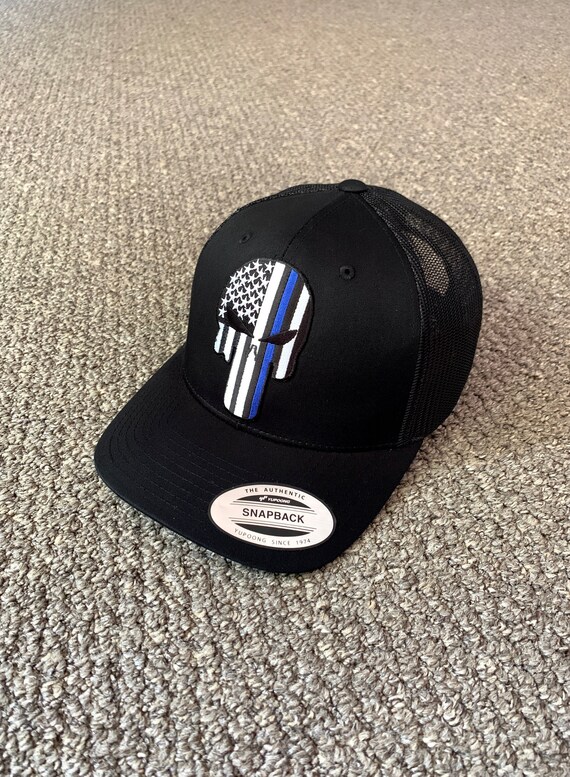 Police PUNISHER Thin Blue Line Hat USA 