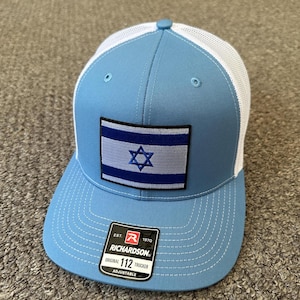 Israel Flagge Hut SnapBack Trucker Mesh Cap Handgefertigt aus Florida