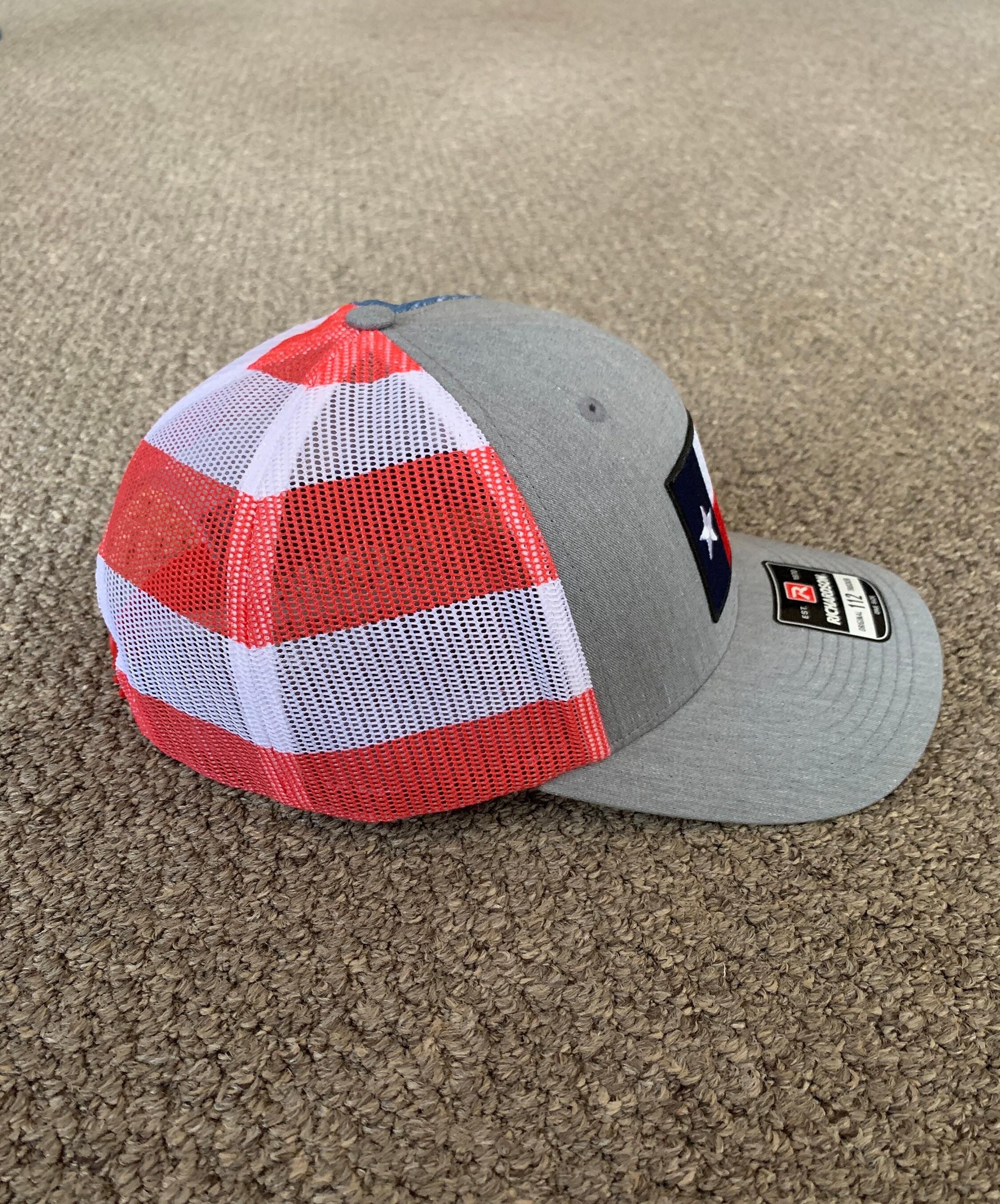 Heritage Pride Texas State Pride Trucker Hat - Embroidered American Flag & Roots Design, Mesh Back, Adjustable Snapback