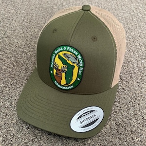 FLORIDA Vintage FWC Hat SnapBack Mesh Cap Individually Handcrafted in Florida!