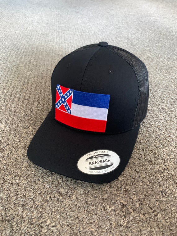 MISSISSIPPI Flag Hat American Trucker Snapback Mesh Cap