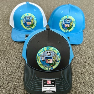 Chicago Hat Great Seal of Chicago Flag Mesh Cap Handcrafted in Florida