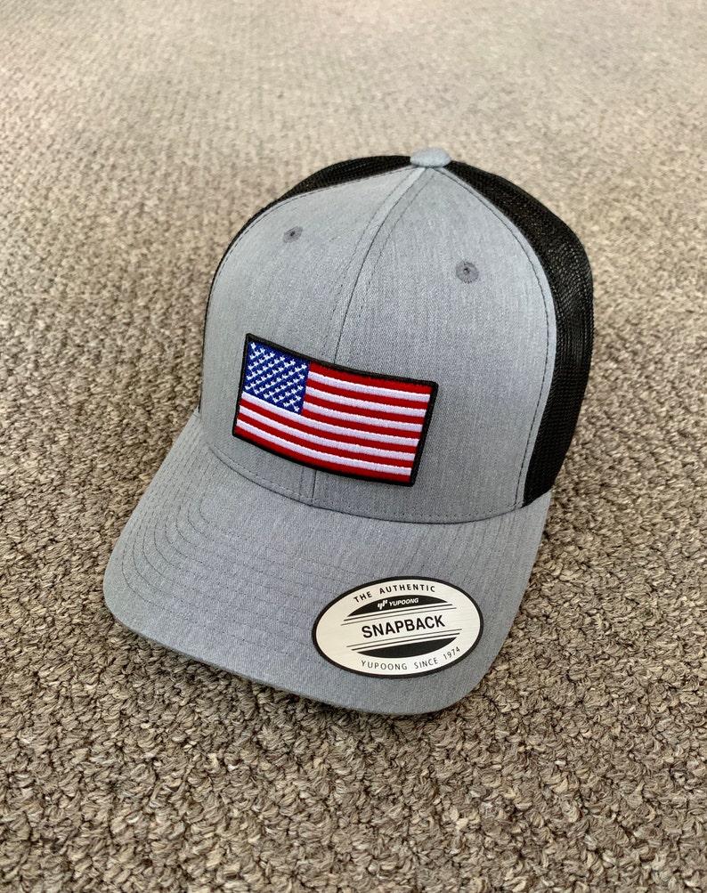 US American Flag Hat Trucker Mesh Snapback Cap Individually - Etsy