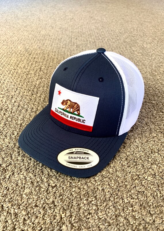State of CALIFORNIA Flag Hat Snapback 