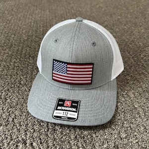 US Flag Youth Hat American Trucker Mesh SnapBack Cap Handcrafted from Florida