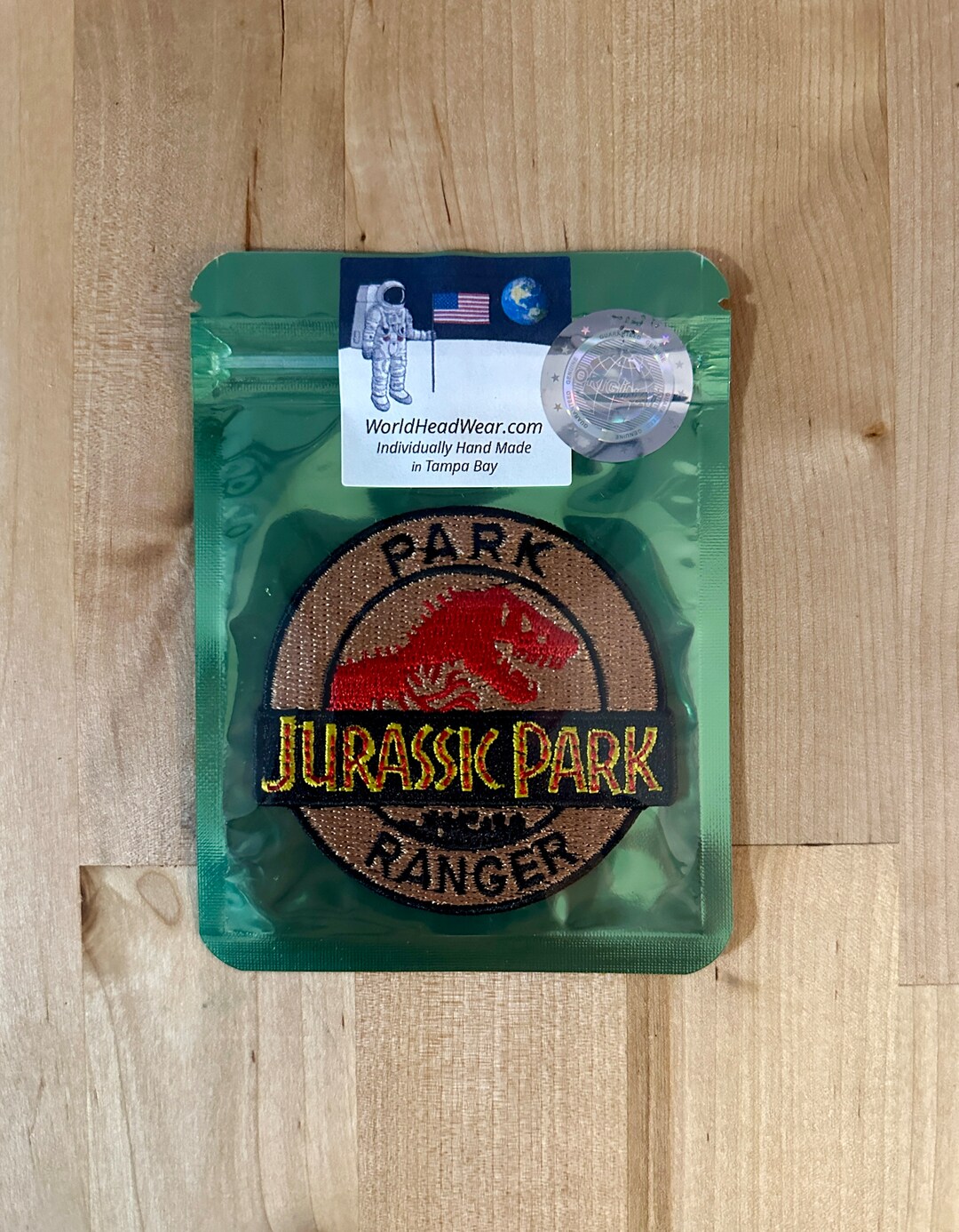 Custom Jurassic Park Dino Embroidered Name Patch - Iron-On/Sew-On (Your Name Here)