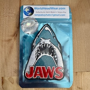 JAWS Patch Vintage Style Collectable Embroidered Patch for Iron-on Application