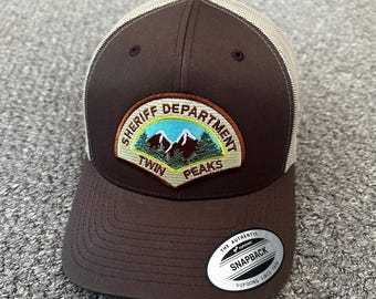 Twin Peaks Hat SnapBack Mesh Cap Handcrafted to Order from Florida
