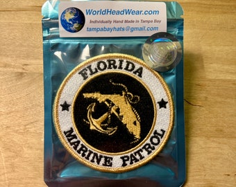 Vintage Style Florida Marine Patrol Patch Sammlerstück FMP