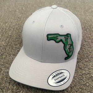 Florida Hat FWC SnapBack Trucker Mesh Cap Individually Handcrafted in Florida