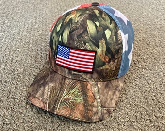 thumbnail image 2 of St. Pete Flag FlexFit SnapBack Trucker Hat – Handmade Mesh Cap, One Size Adjustable For Men 2 of 4