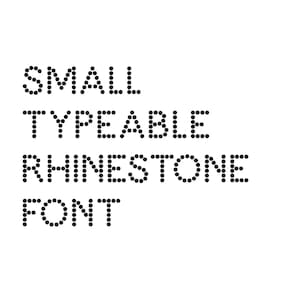 Font strass digitabile / Sans / Download / Modello strass / Design strass / Alfabeto / PICCOLO / TINY