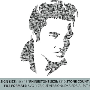 Elvis Rhinestone Template: SS10 Rhinestone Design (Digital Download)