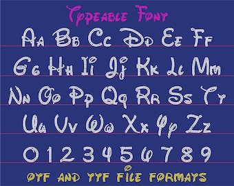 Typeable Rhinestone Font: DIZNEE Script (OTF, TTF)