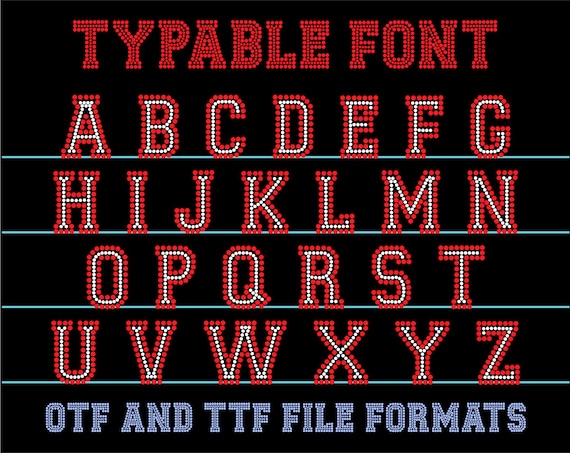 free rhinestone font templates