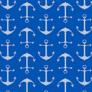 Sailor Anchor Rhinestone Template: Marine SVG Design (Digital Download)