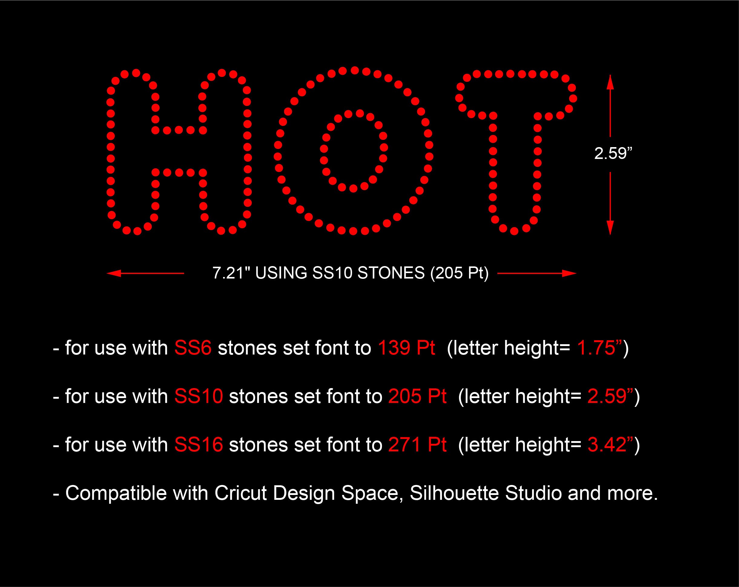 2x Typeable Rhinestone Font // Rhinestone Download // Template ...