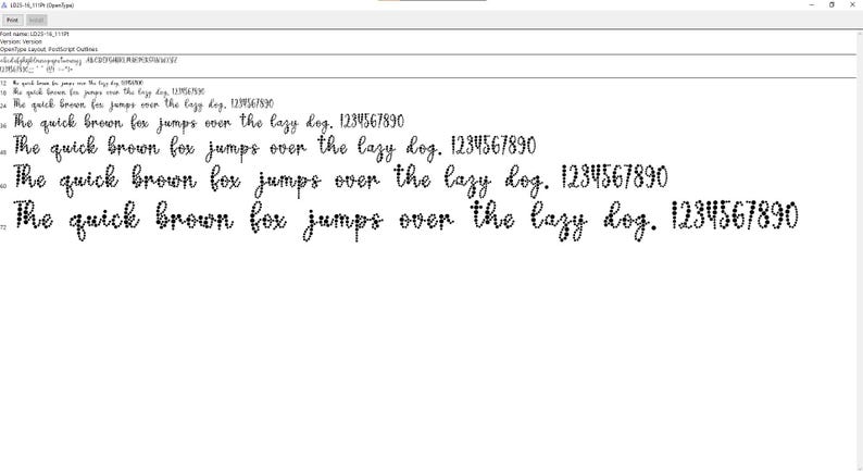 Typeable Rhinestone Font: Cursive Script, SS6 SS10 SS16 (OTF ...