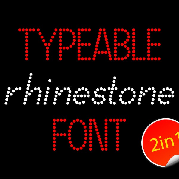 2x Typeable Rhinestone Font //  Rhinestone Download // Template // Letters // Alphabet // ITALIC // SANS