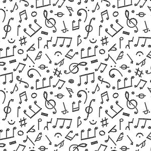 Music Notes Rhinestone Template: SVG, Cricut, Silhouette (Digital Download)
