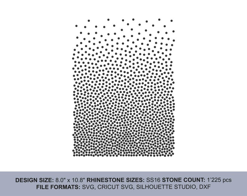 SS16 Rhinestone Gradient Template: 8x10.8