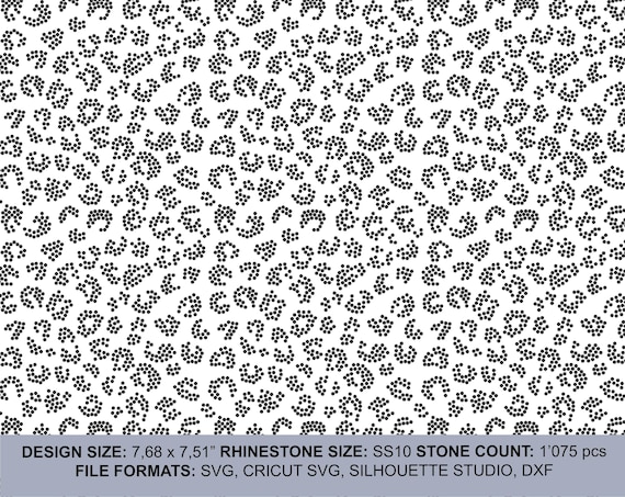 Leopard Skin Rhinestone Design: SVG, Cricut, Silhouette (Digital Download)