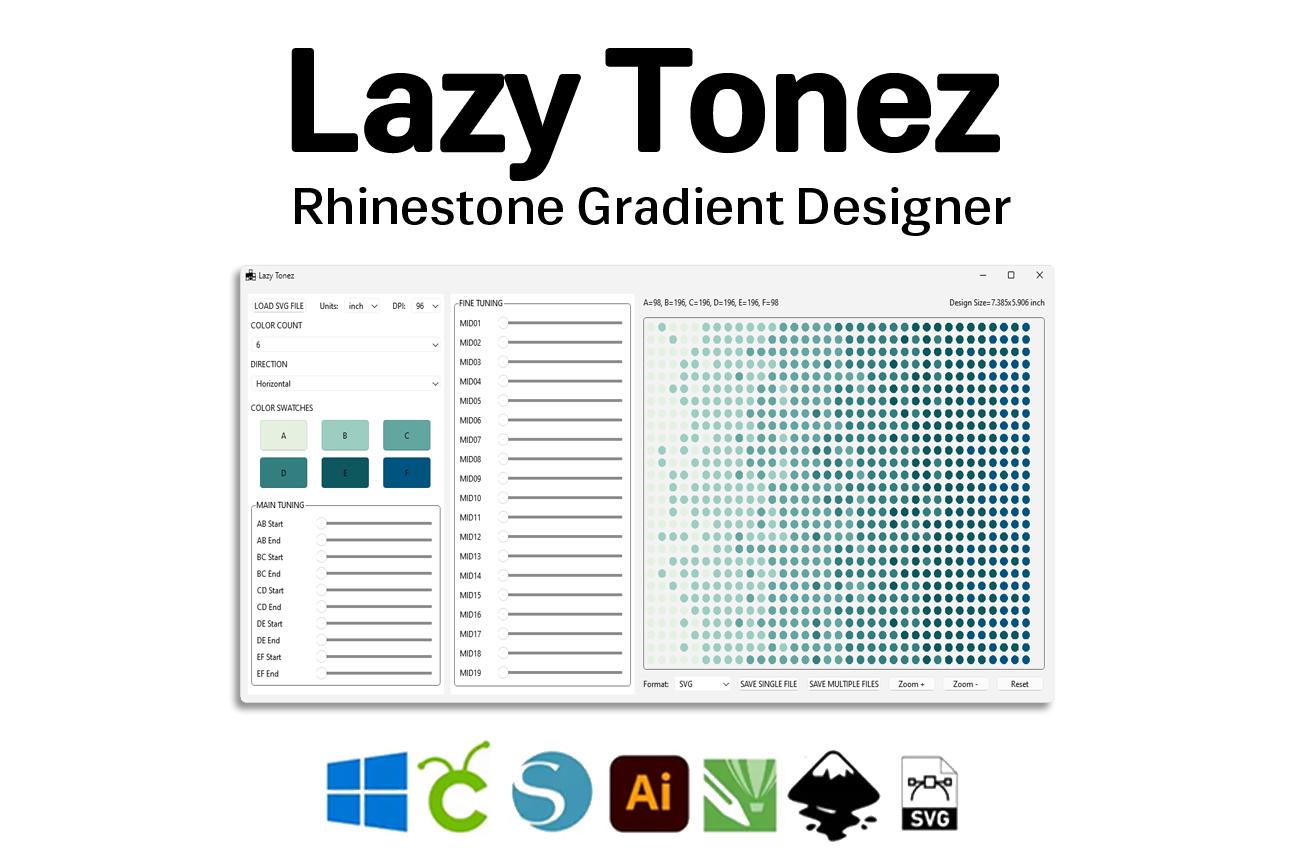Rhinestone Gradient Design App: SVG Editor - Cricut & Silhouette ...