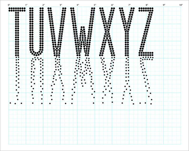 Typeable Rhinestone Font: Fading Reflection Effect Alphabet Template ...