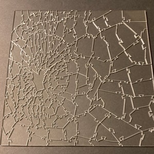 Shattered glass design clear acrylic puzzle difficult/impossible/gag gift