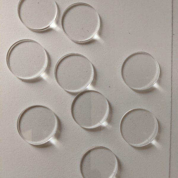 Clear acrylic circles for crafts or tabletop gaming miniatures