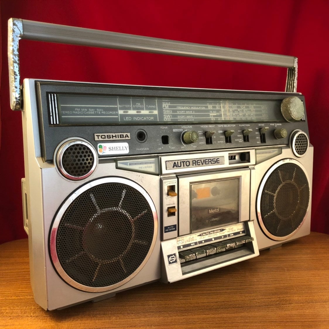 Vintage 80s Toshiba RT-200S Boombox Rare Radio Cassette Stereo