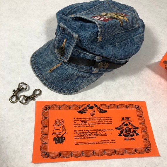 denim robo cap
